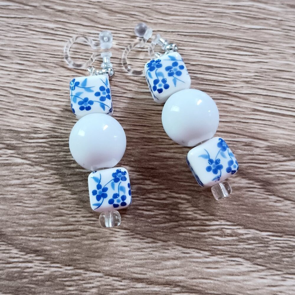 Clip On Chinese Blossom Earrings